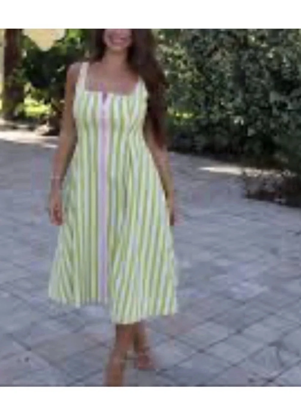Anthropologie Maeve Sleeveless
Notched Square-Neck Midi
Dress large with pocket - Picture 2 of 6